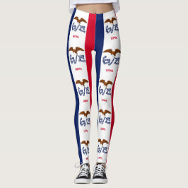 Leggings with flag of Iowa State, EUA