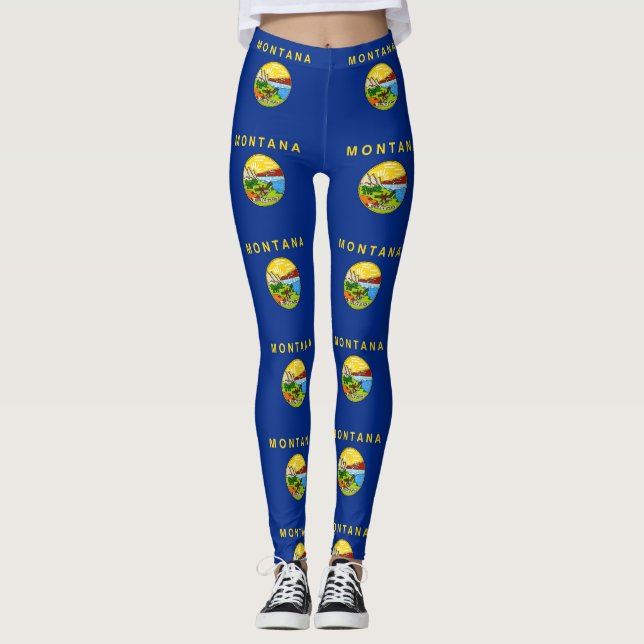 Leggings with flag of Montana State, EUA (Frente)