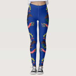 Leggings with flag of North Dakota State, EUA