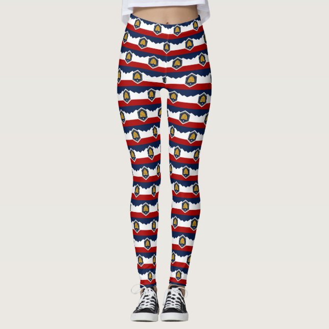 Leggings with flag of Utah State, USA (Frente)
