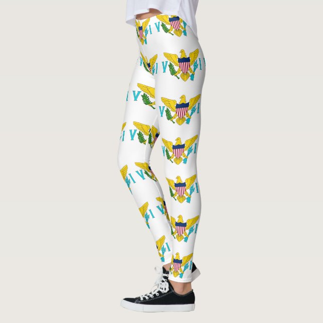 Leggings with flag of Virgin Islands, EUA (Esquerda)