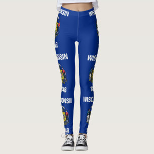 Leggings with flag of Wisconsin State, EUA