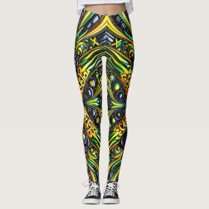 Leggings with Jamaican Colors design