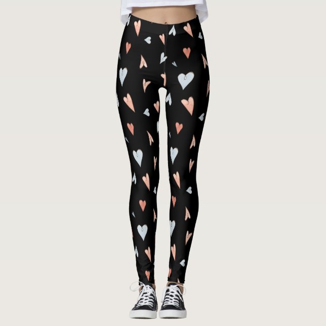 Leggings Women - Hearts Pattern (Frente)