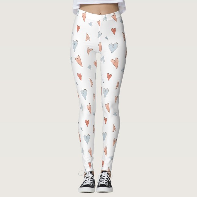 Leggings Women - Hearts Pattern (Frente)
