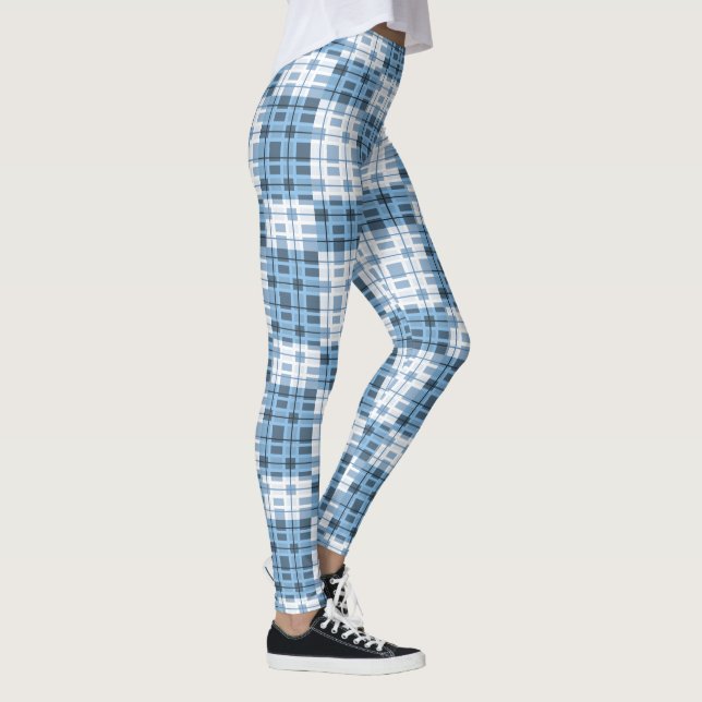 Leggings - Xadrez azul feminino (Direita)