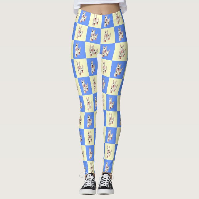 Leggings Xadrez Bull Terrier (Frente)