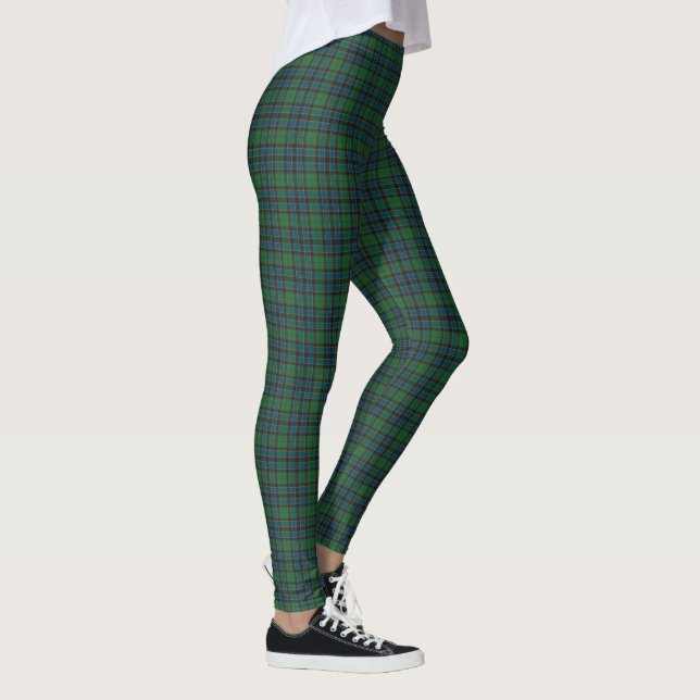 Leggings Xadrez Tartan Verde Azul Laranja (Direita)