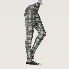 Leggings Xadrez Verde e Cinza