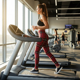 Leggings Xadrez Vermelho