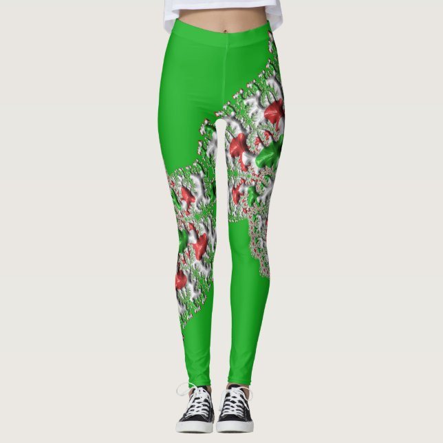 Leggings ~ Xmas vermelho branco~ Original (Frente)