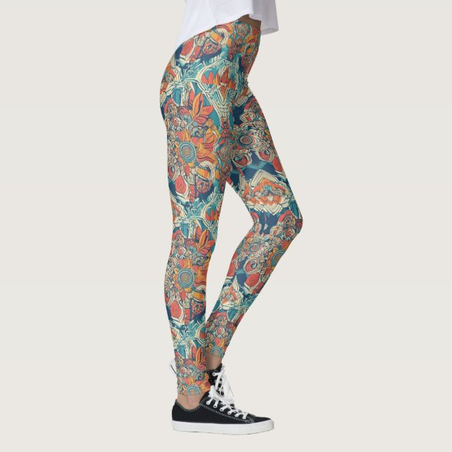 Leggings Yoga de Alta cintura com padrão único (Direita)