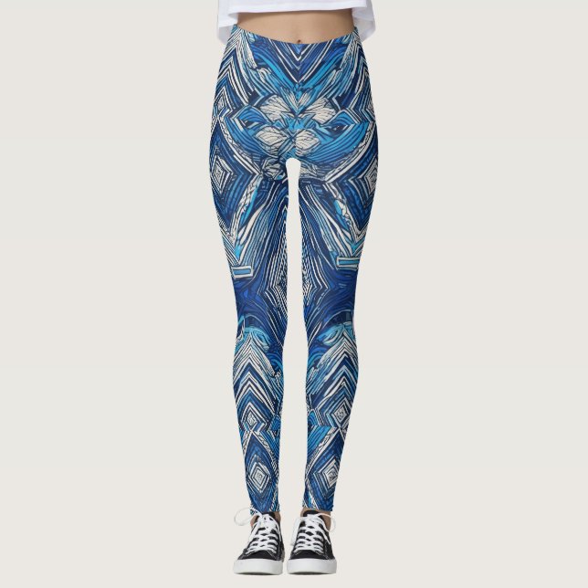 Leggings Yoga de Alta cintura com padrão único (Frente)