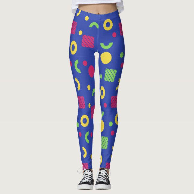 Leggings Yoga do estilo Synthwave/Vaporwave (Frente)