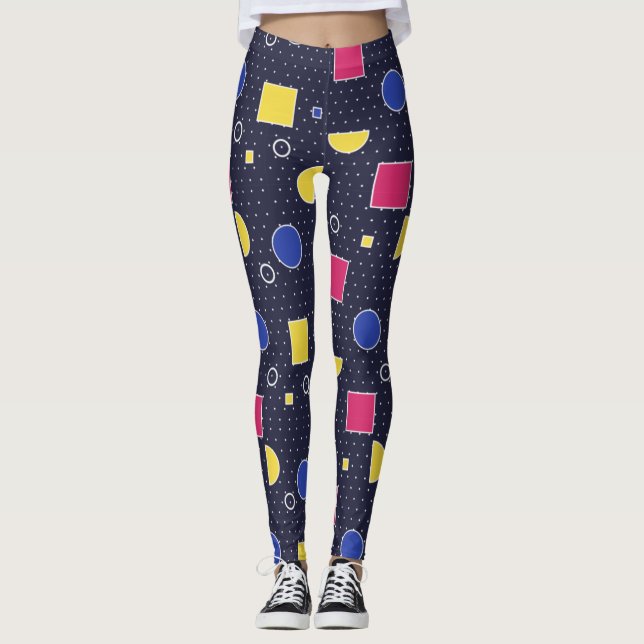 Leggings Yoga do estilo Synthwave/Vaporwave (Frente)