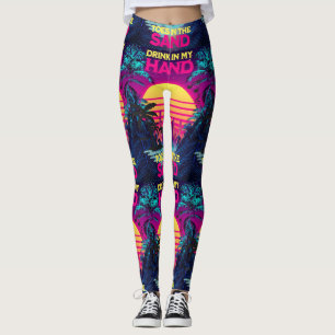 Leggings Yoga do estilo Synthwave/Vaporwave