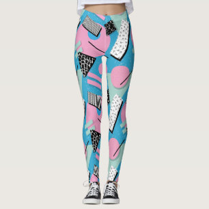 Leggings Yoga do estilo Synthwave/Vaporwave