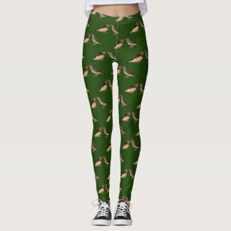 Leggings Zebra Finch Frenzy (Verde Escuro)