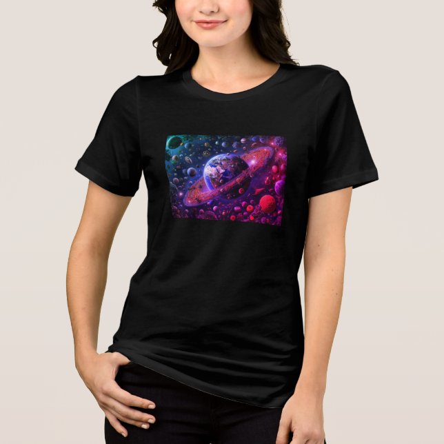Legumes da Terra + Camiseta Preta Curta de Júpiter (Frente)