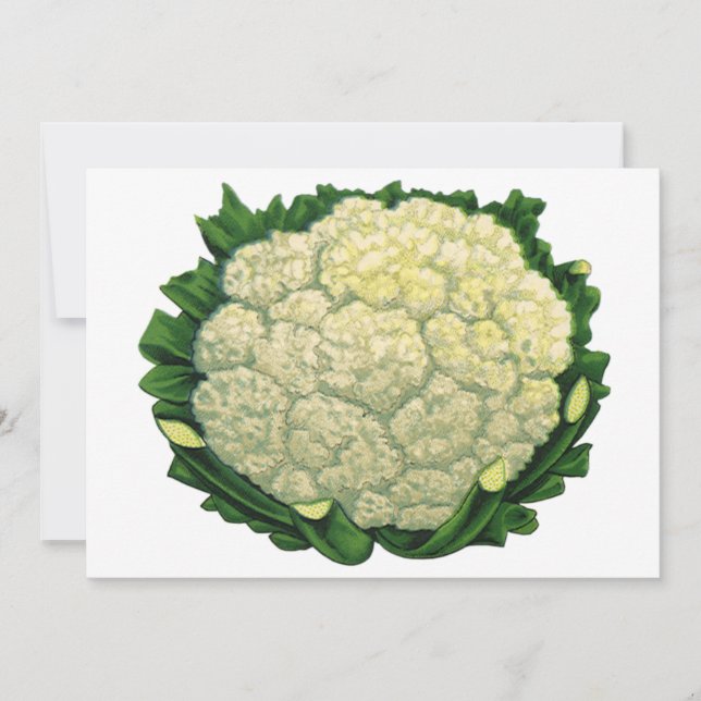 Legumes Vegetais Couve-Flor Comida Antiga (Frente)