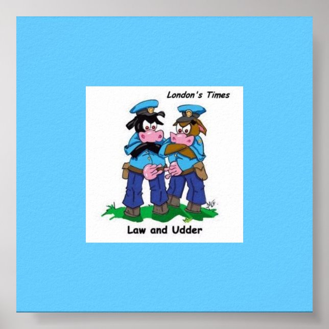 Lei & Vaca Muito Engraçada Cartoon Poster (Frente)