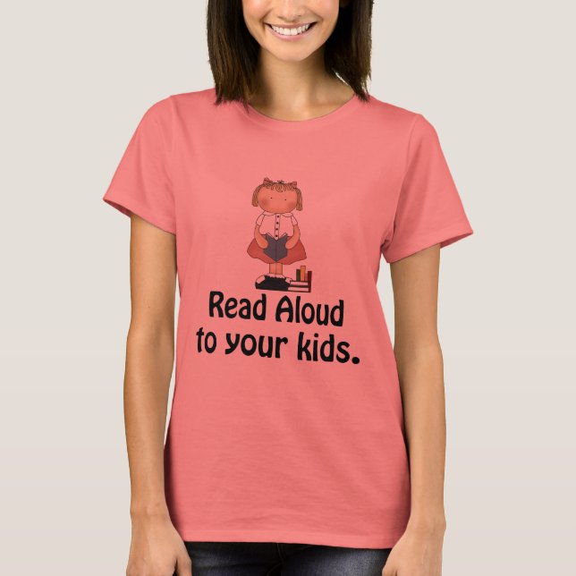 Leia a camiseta Aloud Literacy (Frente)