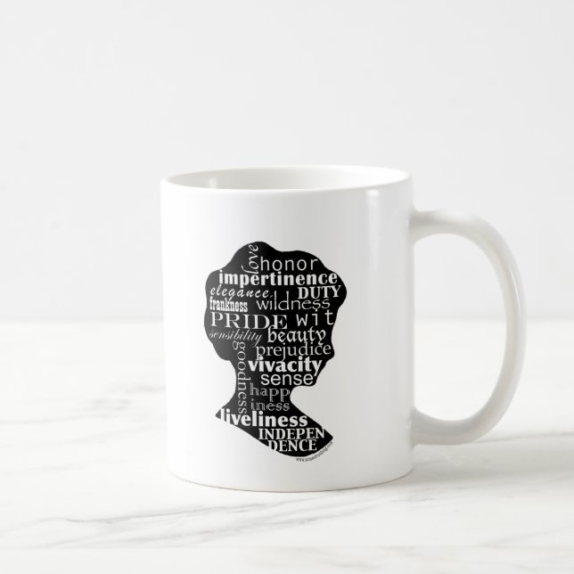 Leia a caneca do cameo de Jane Austen (Direita)