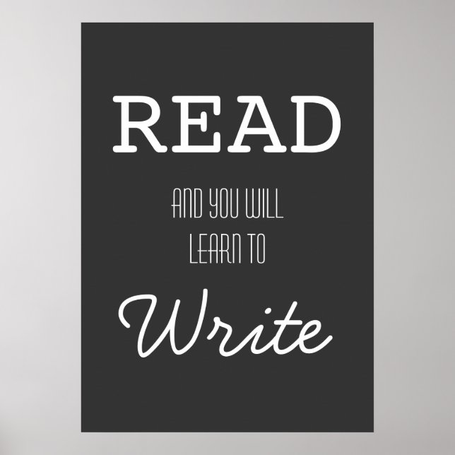 Leia e aprenderá a escrever Poster (Frente)
