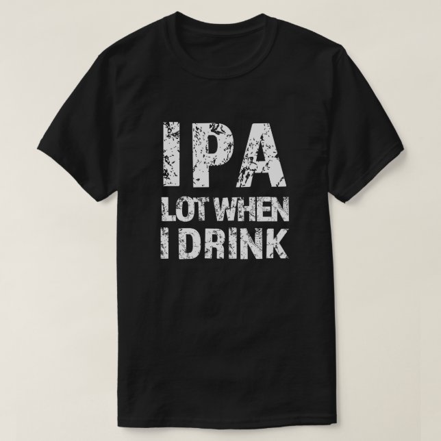 Leia IPA quando bebo cerveja, camisa masculina eng (Frente do Design)