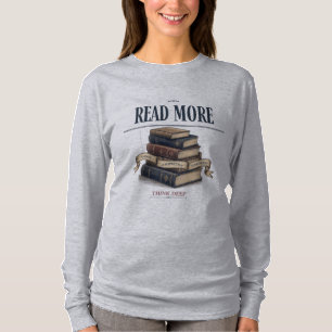 Leia Mais Camiseta Manga Longa Amante de Livros Pe