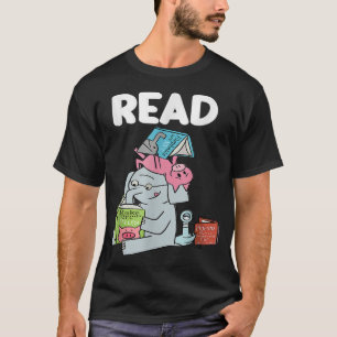 Leia o livro, pombos elefantes, camisa engraçada
