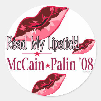 Leia o meu adesivo do Lipstick McCain Palin '08