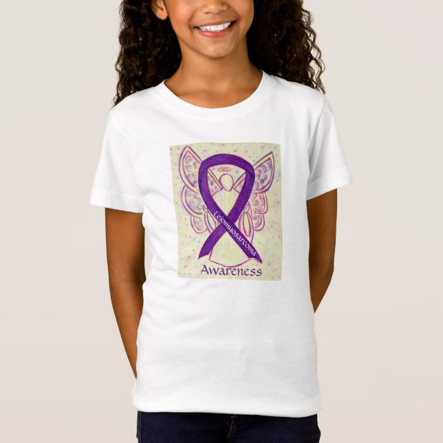 Leiomiosarcoma Sensibilização Fita Camisa Anjo (Frente)