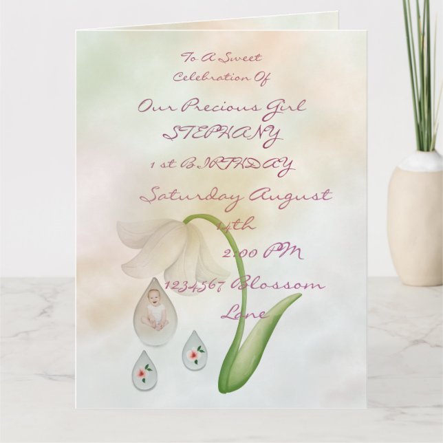 Leite Branca 1 Cartão de aniversário de rua (Frente)