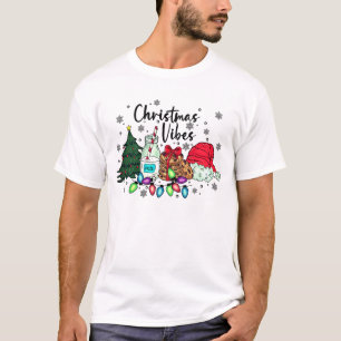 Leite Cookies Xmas Árvore Natal Vibes T-Shirt