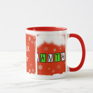 Leite para a caneca do papai noel - personalize-a!