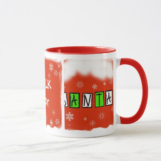 Leite para a caneca do papai noel - personalize-a! (Direita)