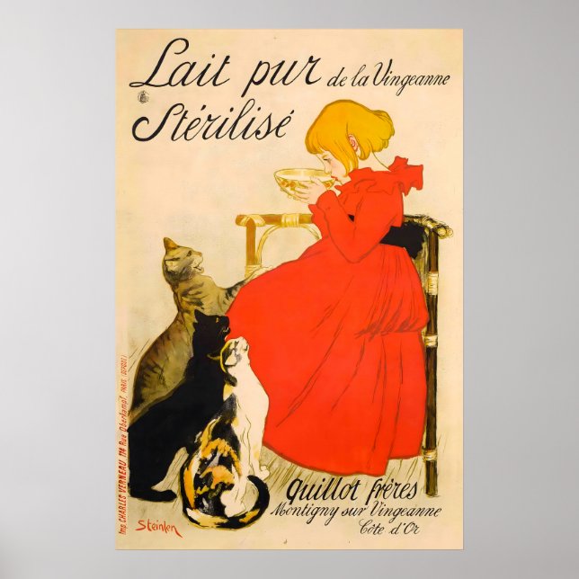 Leite puro esterilizado da Vingeanne POSTER PRINT (Frente)