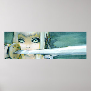 Leite Thiste Ninja Girl Art Poster