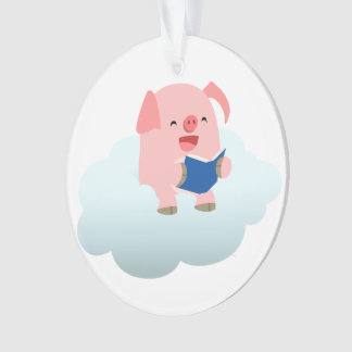 Leitor de Cartoons de Cuta em Ornamento Acrílico d