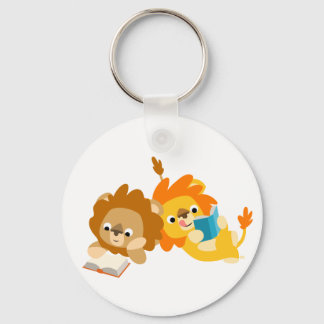Leitores Lion de Cartoon em forma de tira Chaveiro