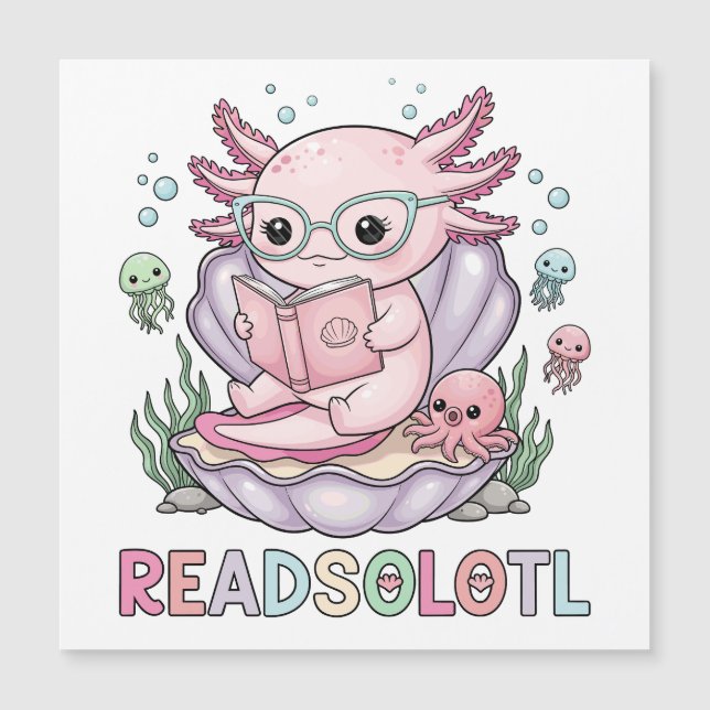 Leitura Axolotl cor-de-rosa (Frente)