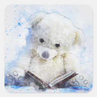 Leitura Clássica de Urso de Teddy com Adesivos Qua