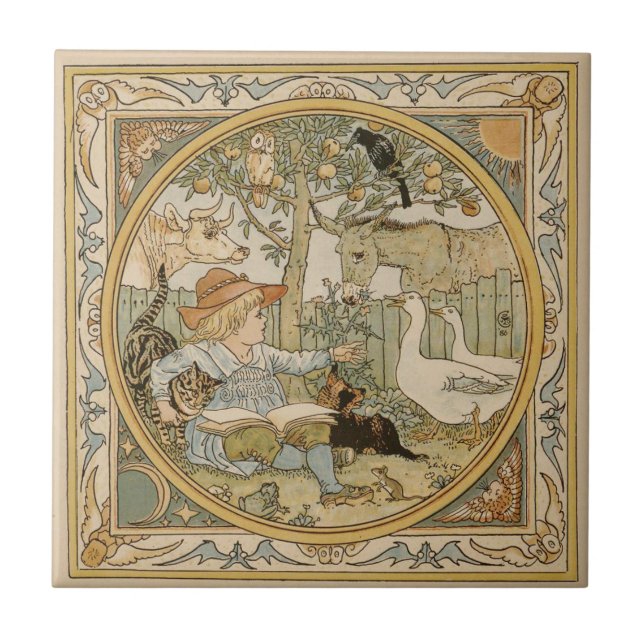 Leitura de Azulejo cerâmico divertido (Frente)