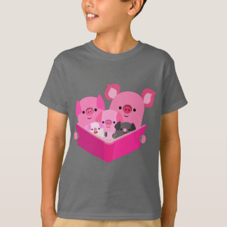 Leitura de Bicicletas de Cartoon Kids T-Shirt