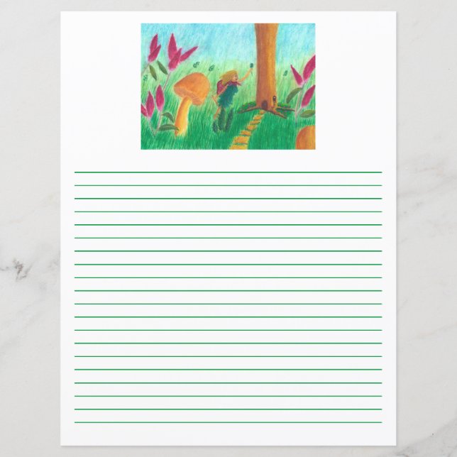 Leitura de Fada de Água ou Folhas de Histórias (Frente)