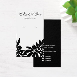 Leitura de Letra de Script Floral Branco Preto