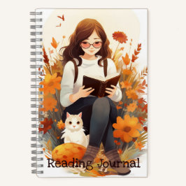 Leitura de moça linda com livro e gato outono