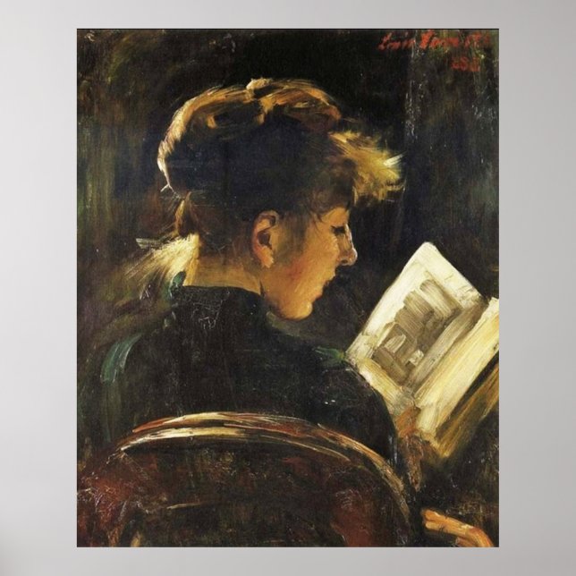Leitura de mulher - Poster de Reprodução de Arte (Frente)