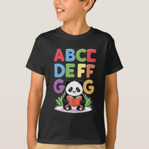 Leitura de Panda Bonita - Camisa T de ABCD FG Colo